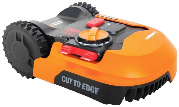 Worx Rasenmähroboter 500 m² 18 cm 3 6 Rotorblätter Lithium 20V 2.0 Ah 30-60mm 180mm LED 67 db USB 558x404x205 mm 9 kg