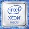 Ein silbernes Logo mit dem Text 'intel XEON inside' in Blau vor einem Hintergrund, der an einen Prozessor-Schaltkreis erinnert.