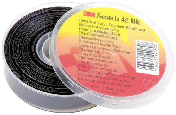 3M  SCOTCH45BK-19X20 Polyesterband  Schwarz (L x B) 20 m x 19 mm 1 St.
