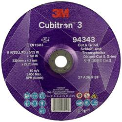 Cubitron 94343 Cubitron™ 3 Cut and Grind Schruppscheibe Durchmesser 230 mm Bohrungs-Ø 22.23 mm 10 St.