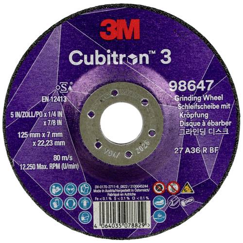 Thumbnail - Cubitron 98647 Schruppscheibe Durchmesser 125 mm Bohrungs-Ø 22.23 mm 10 St.
