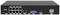 Schwarzes Netzwerkgerät mit sechs Ethernet-Ports, einem VGA-Anschluss, HDMI-Ausgang und zwei USB-Anschlüssen auf der Vorderseite.