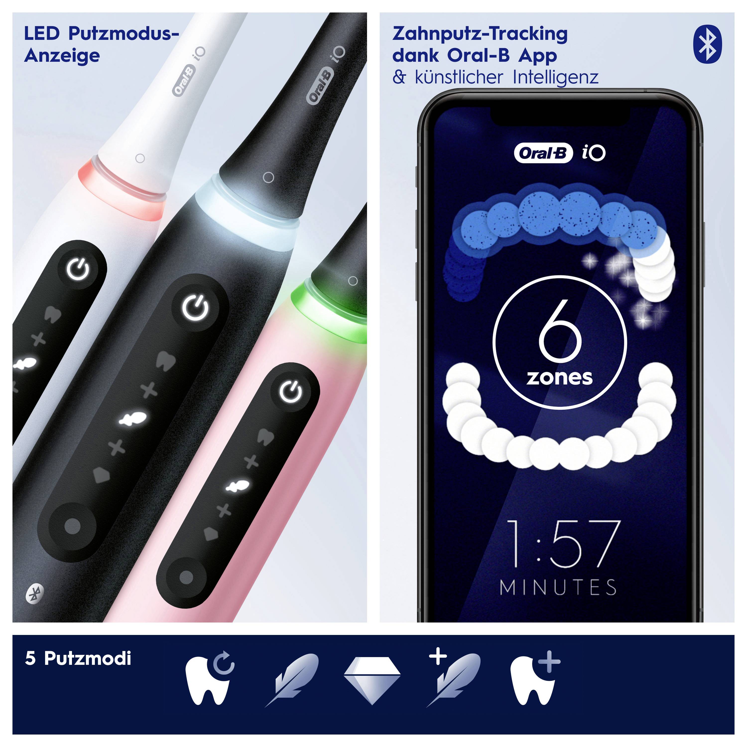 Oral-B iO Series 5 611038 Elektrische Zahnbürste Rotierend/Oszilierend Schwarz-7
