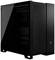 'Schwarzes Computergehäuse mit klarer Seitenwand und Mesh-Frontblende, geeignet für hochwertige PC-Bauprojekte.'