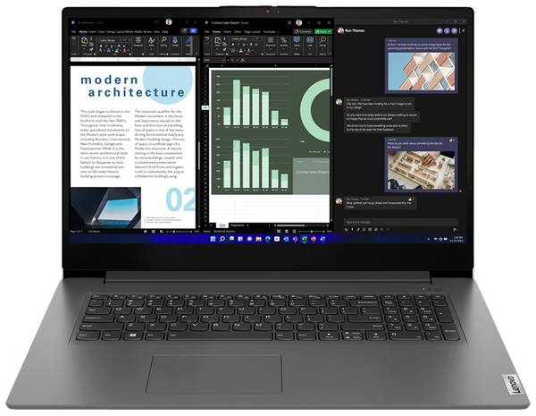 Lenovo Notebook V17 G4 IRU 43.9 cm (17.3 Zoll) Full HD Intel® Core™ i5 i5-13420H 16 GB RAM 512 GB SSD Deutsch, QWERTZ Grau 83A2003DGE