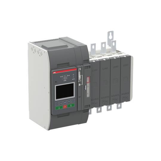 Ein elektrischer Schalter mit digitalem Display und mehreren Anschlussstellen, geeignet für industrielle Anwendungen.
