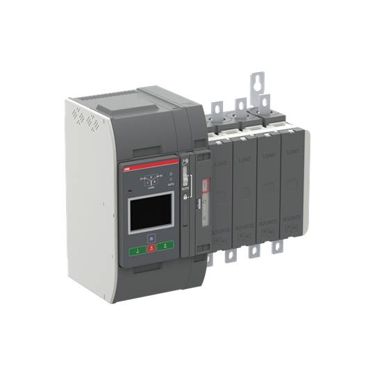 Elektrisches Schaltgerät mit mehrfachem Anschluss, digitalem Display auf der Vorderseite und mehreren Schaltern auf der rechten Seite.