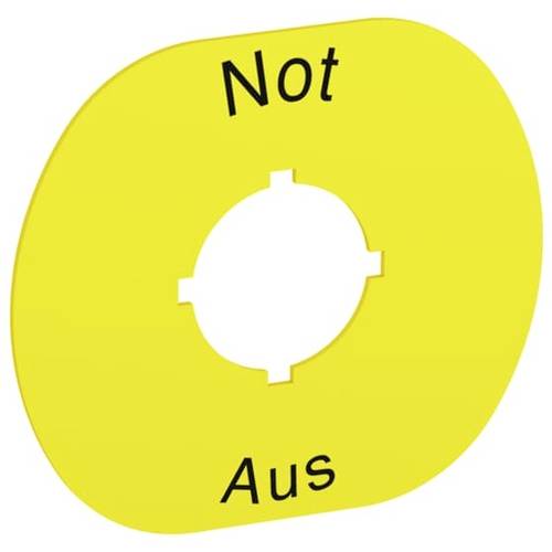 ABB MA6-1027 1SFA611930R1027 Not-Aus Schild (B x H) 67 mm x 1 mm Gelb 1 St.