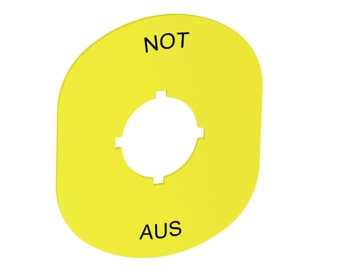 ABB MA6-1102 1SFA611930R1102 Not-Aus Schild (B x H) 67 mm x 1 mm Gelb 1 St.