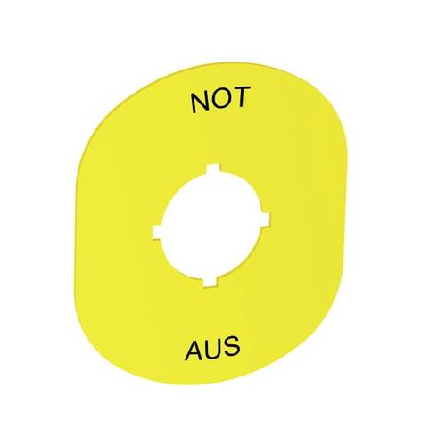 ABB MA6-1102 1SFA611930R1102 Not-Aus Schild (B x H) 67 mm x 1 mm Gelb 1 St.