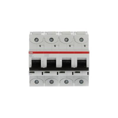 Ein dreipoliger Leistungsschutzschalter von ABB, geeignet für elektrische Installationen zum Schutz vor Überlast und Kurzschluss.