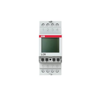 Elektronisches Steuergerät mit Display und Tastknöpfen, zeigt Marke ABB und Modellbezeichnung LCR. Hauptsächlich für industrielle Anwendungen.