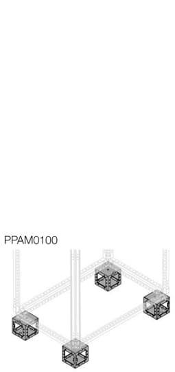 PPAM0100A 4St Sockel Eckteil Höhe 100mm im Schrank vormontiert 1STQ002406M0000