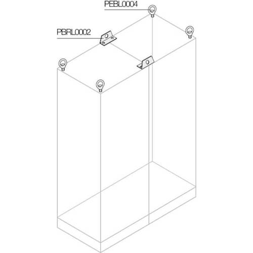 Striebel & John PEBL0004 Transportösen 140 x 100 x 100 Grau 1 St.