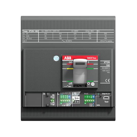 ABB XT2S 160 Ekip I In=160A 4p F F InN=100% Leistungsschalter 1 St. Einstellbereich (Strom): 160 - 1600 A Schaltspannung...