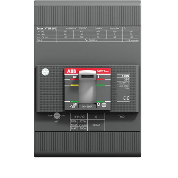 ABB XT3N 250 TMD 250-2 Leistungsschalter 1 St. Einstellbereich (Strom): 2500 A (max) Schaltspannung (max.): 220 V/AC, 690 V/AC