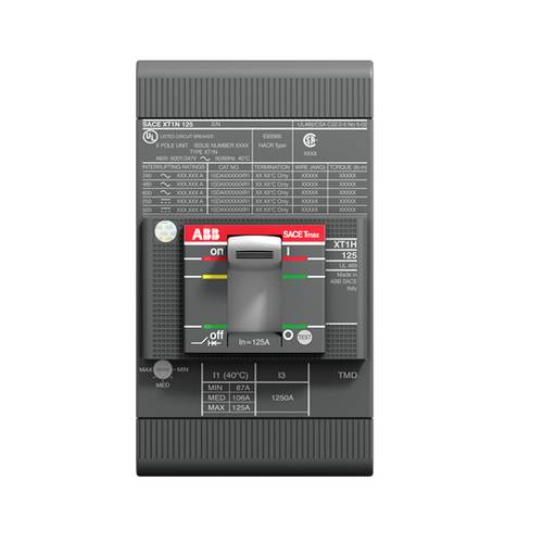 ABB XT1H 125 TMF 35-500 3p F F UL/CSA Leistungsschalter 1 St. Einstellbereich (Strom): 500 A (max) Schaltspannung (max.)...