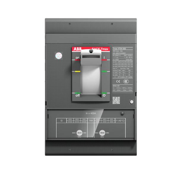 ABB XT5N 400 TMA 400-4 Leistungsschalter 1 St. Einstellbereich (Strom): 2000 - 4000 A Schaltspannung (max.): 220 V/AC, 690 V/AC