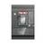 'ABB-SACE Tmax T circuit breaker' in der Mitte, Schalter in Neutralstellung. Beschriftungen und technische Details auf dem Gehäuse.