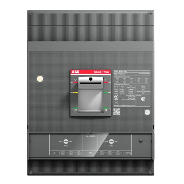 ABB XT6S 800 TMA IN=80 Leistungsschalter 1 St. Einstellbereich (Strom): 4000 - 8000 A Schaltspannung (max.): 240 V/AC, 600 V/AC