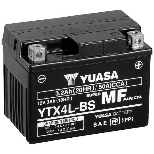 Thumbnail - Yuasa YTX4L Motorradbatterie 12 V 3 Ah