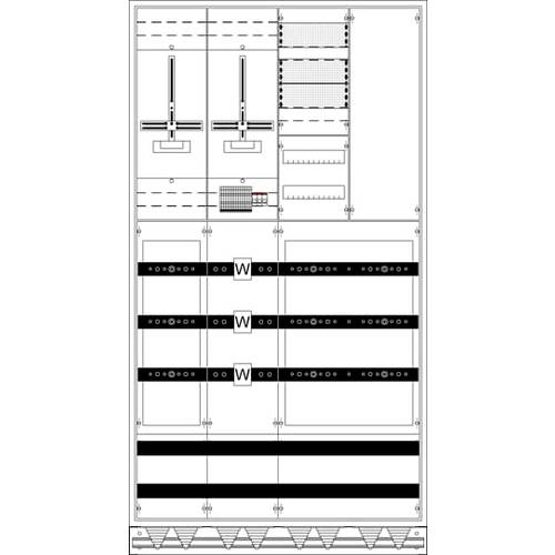 Striebel & John WX42K1L Schaltschrank 400 x 1050 x 1950 1 St.