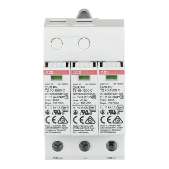 ABB 2CTB802400R1500 OVR PV T2 40-1500 Überspannungs-Schutzeinrichtung 15 kA 1 St.
