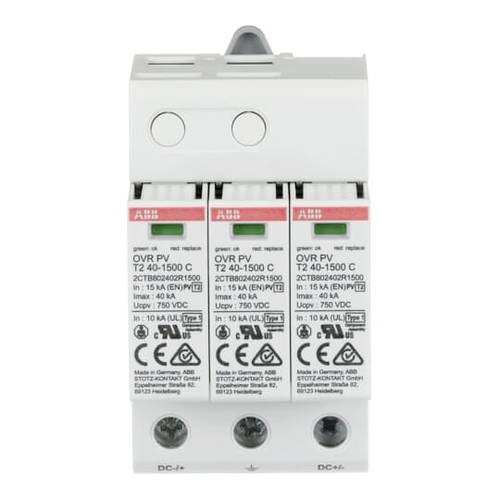 ABB 2CTB802400R1500 OVR PV T2 40-1500 Überspannungs-Schutzeinrichtung 15 kA 1 St.