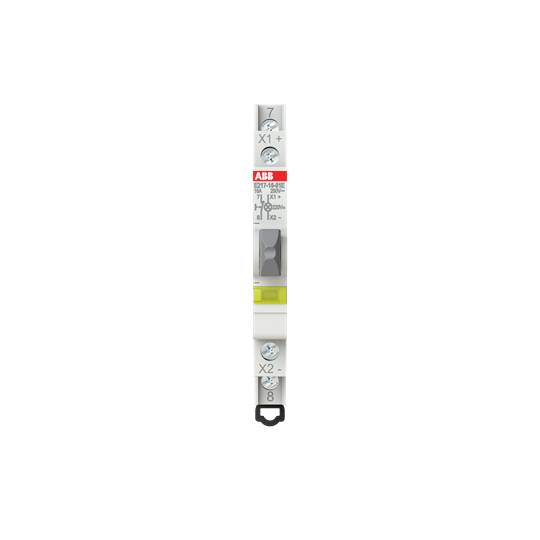 Ein schmaler, vertikaler Schalter von ABB, Modell ESB 20-20, mit mehreren Anschlussmöglichkeiten, geeignet für elektrische Schalttafeln.