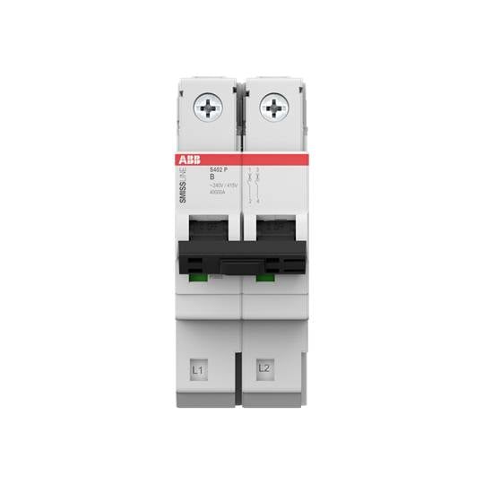 Zweipoliger Leitungsschutzschalter ABB, Modell S 201-Z, auf weißem Hintergrund. Verwendet zur Absicherung elektrischer Schaltungen.