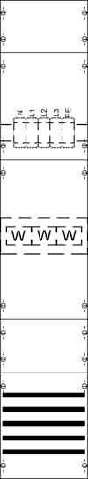 Diagramm zeigt verschiedene Symbolformen und Layouts, darunter QR-Codes, Buchstaben in Kästen und horizontale Streifen.