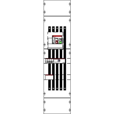 Diagramm eines technischen Schaltschranks mit Beschriftungen für verschiedene Schalter und Hebel in einem ordnungsgemäßen Layout.