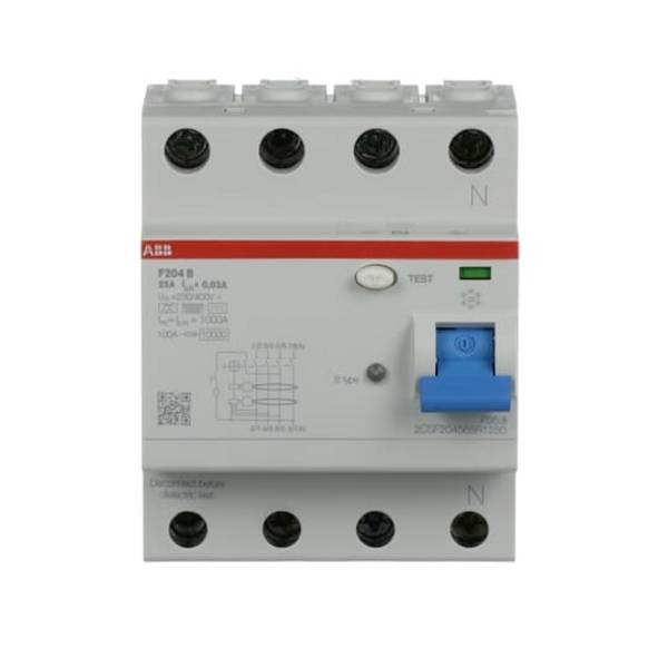 ABB 2CSF204568R1250 F204B-25/0,03 FI-Schutzschalter allstromsensitiver FI B 25 A 0.03 A 400 V