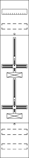 Striebel & John 2CPX054042R9999 FD19DH Zählerfeld Einbau Anzahl Teilungen = 12 Anzahl Reihen = 0 Inhalt 1 St.