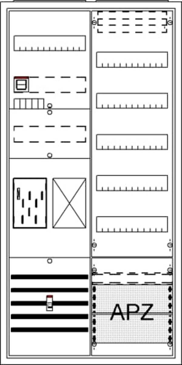 Striebel & John 2CPX054240R9999 BA27TB Komplettschrank Unterputz, Aufputz, teilversenkt Anzahl Reihen = 57 Inhalt 1 St.