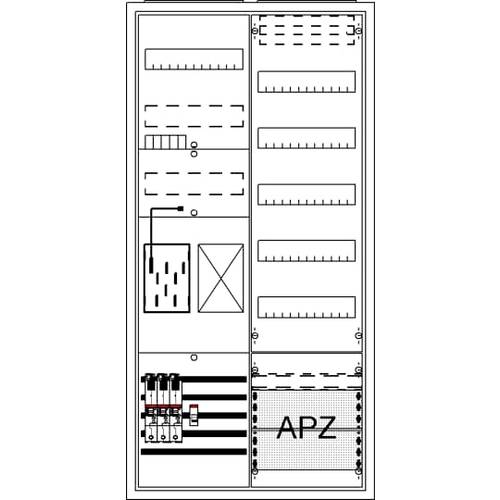 Striebel & John 2CPX054243R9999 BA27LB4 Komplettschrank Unterputz, Aufputz, teilversenkt Inhalt 1 St.
