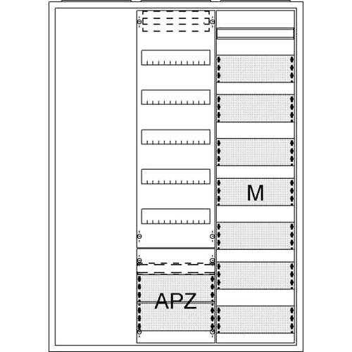 Striebel & John 2CPX054297R9999 AA37A1AM Verteilerschrank Unterputz, Aufputz, teilversenkt Inhalt 1 St.