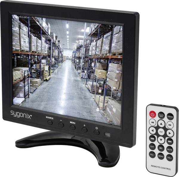 Sygonix SY-6246220 LCD-Überwachungsmonitor EEK: B (A - G)  8 Zoll 1024 x 768 Pixel Schwarz