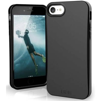 Ein Smartphone mit wasserdichtem Gehäuse. Auf dem Bildschirm ist ein Taucher unter Wasser zu sehen, der eine Kamera hält.