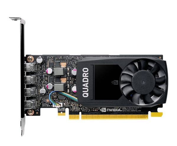PNY VCQP1000V2-SB, Quadro P1000 V2, 4 GB, GDDR5, 128 Bit, 5120 x 2880 Pixel, PCI Express x16 3.0