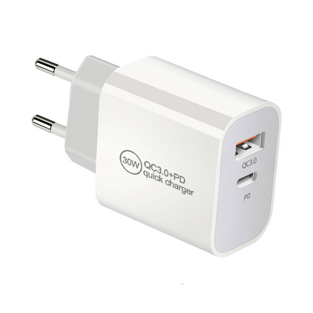 IWH USB-oplader 30 W Thuis, Binnen Aantal uitgangen: 2 x USB 3.0, USB-C bus (Power Delivery)