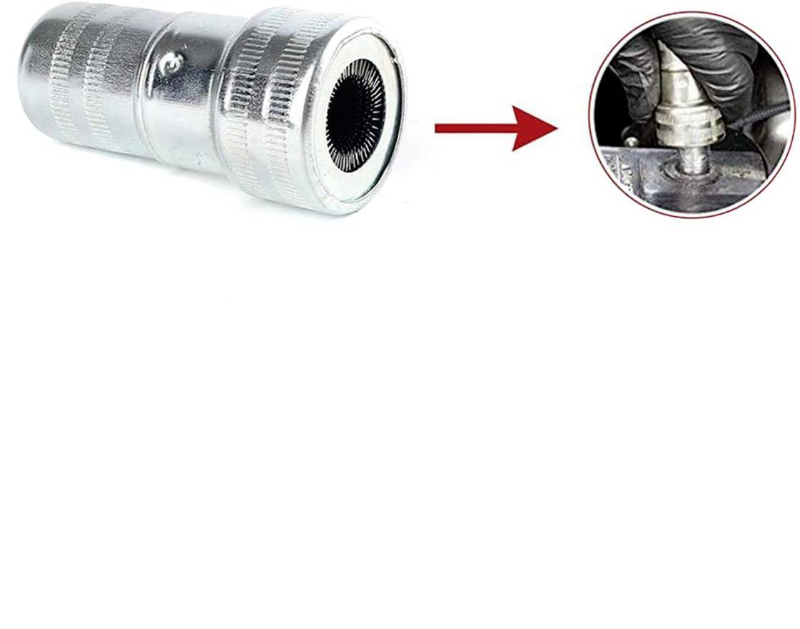 Metallverbindungstechnik: Ein Metallsteckverbinder links und ein Kabel, das durch einen solchen Anschluss geführt wird, rechts.