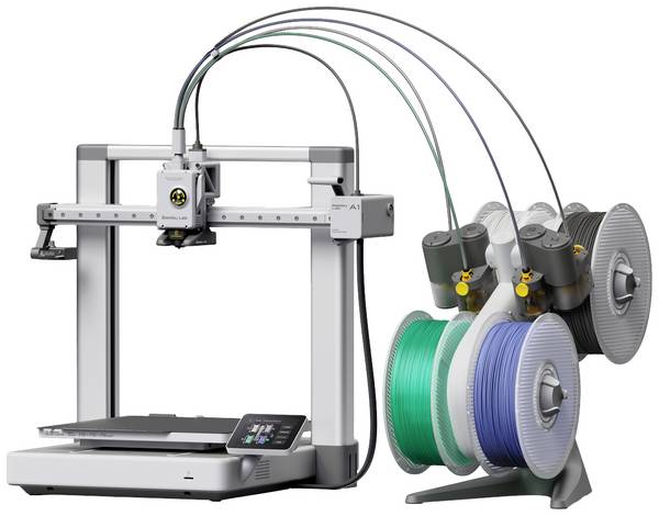 BambuLab A1 Combo (AMS Lite) 3D Drucker beheizbares Druckbett, integrierte Kamera, LED-Beleuchtung, App-Anbindung, inkl. Software, inkl. Materialsystem