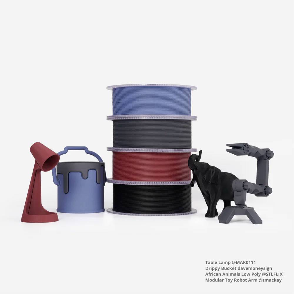 BambuLab A50-B9-1.75-1000-spl PLA-CF Filament PLA Compound 1.75 mm 1000 g Blau 1 St.-2