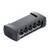 Ein schwarzes, rechteckiges Audio-Interface mit sechs XLR-Anschlüssen, geeignet für Bühnen- oder Studiogebrauch.