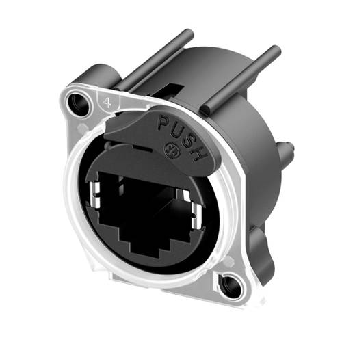 Neutrik etherCON HALO Einbaubuchse NE8FAH-LR-DAE Buchse, Einbau Schwarz 1 St.