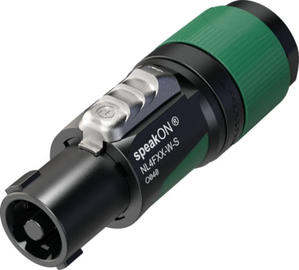 Neutrik NL4FXX-W-S Lautsprecher-Steckverbinder Stecker, gerade Polzahl: 4 Schwarz-Grün 1 St. Piece