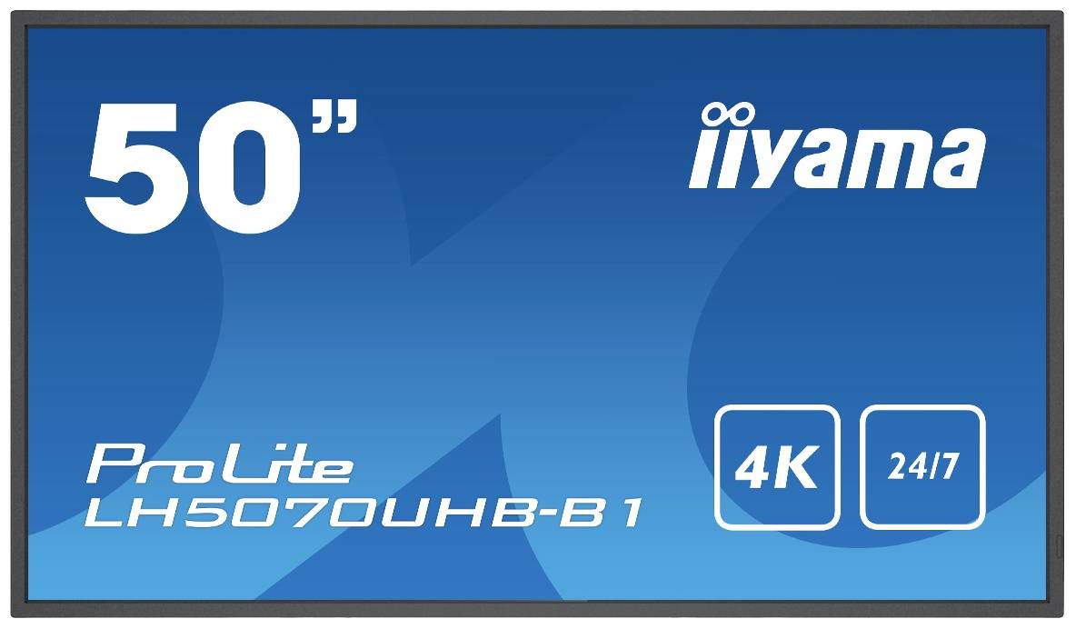 Iiyama ProLite LH5070UHB-B1 Digital Signage Display EEK: G (A - G) 127 cm (50 Zoll) 3840 x 2160 Pixel 24/7 Portrait Modus, Anti-Einbrenn-Funktion
