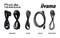Fünf Kabel: 'POWER', 'USB', 'HDMI', 'RS232C', links nach rechts. Marke 'iiyama' und Modell 'ProLite T6562AS' oben links.