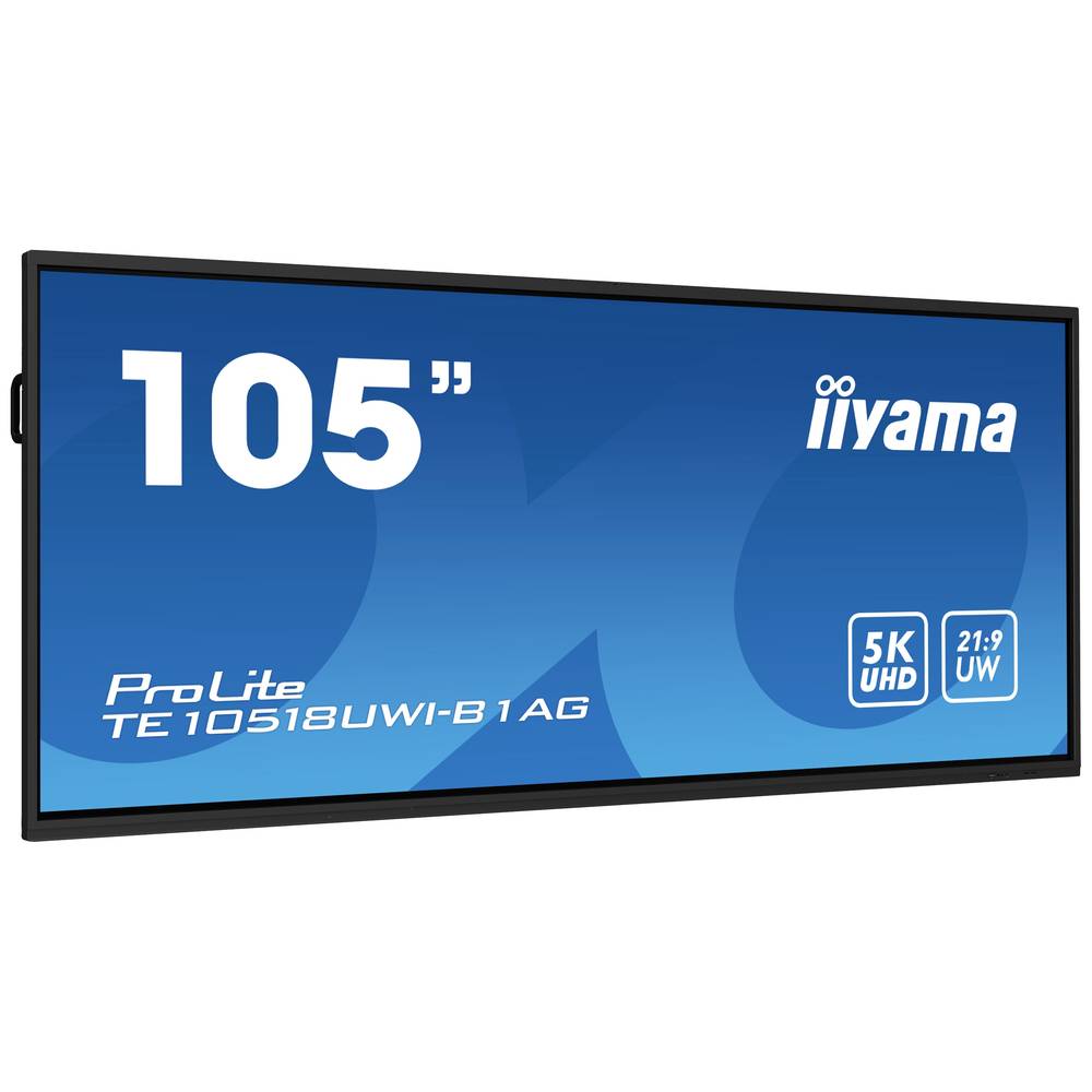 Iiyama ProLite TE10518UWI-B1AG Digital Signage display 266.7 cm (105 inch) 5120 x 2160 Pixel 16/7 Multi-touch, Anti-burn-in-functie, Intern geheugen,